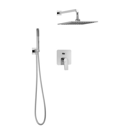 Línea Wave Cromo - Ducha Monocomando con Duchador de Mano