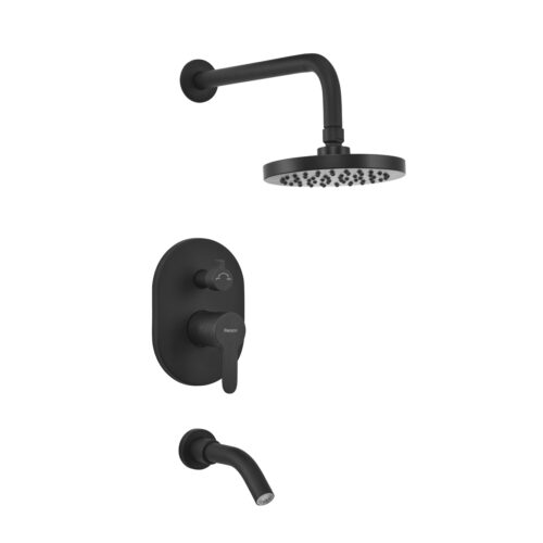 Línea Adra Black Plus - Ducha de embutir Monocomando